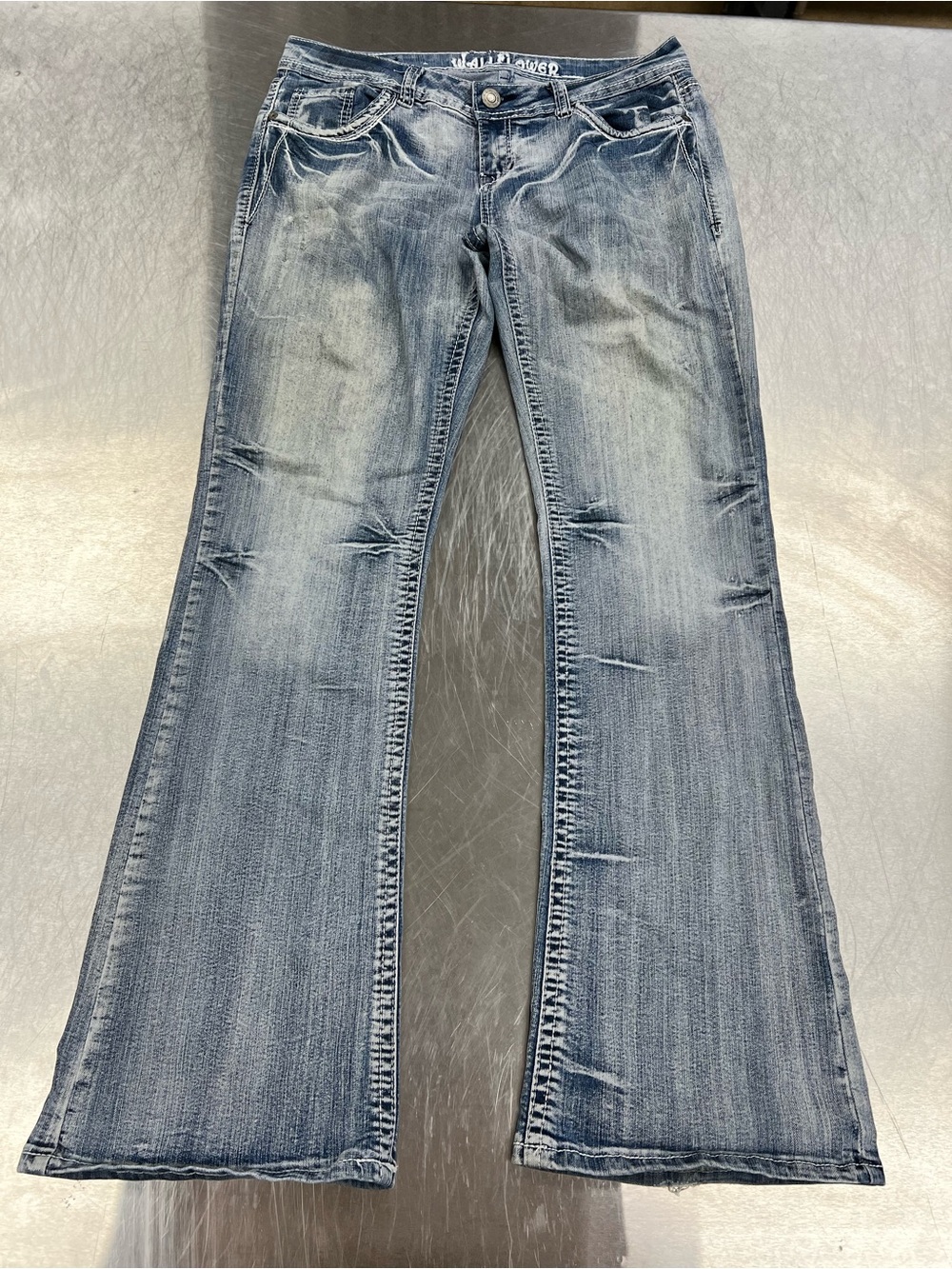 Wallflower Blue Faded Bootcut Jeans Junior’s 13
